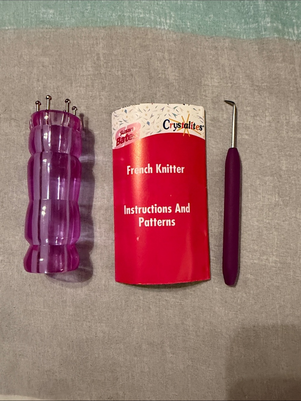 Crystalites Purple French Knitter with Hook - Purple